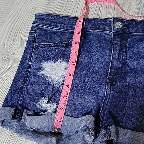 PACSUN Super Stretch Shortie Distressed Jean Shorts, Women's Waist 28 - Picture 6 of 9